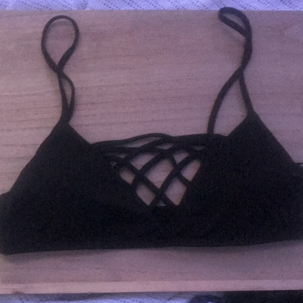Black bathing suit top
